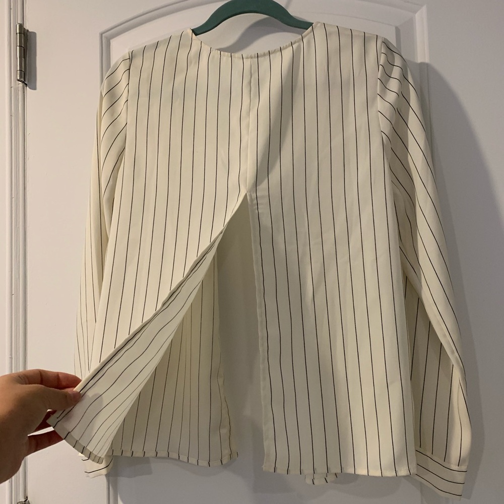 ASOS backless pinstripe blouse (size medium)